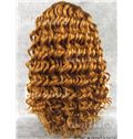 Online Wigs Medium Blonde Female Wavy Lace Front Hair Wig 16 Inch