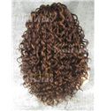 Hand Knitted Medium Brown Female Wavy Lace Front Hair Wig 16 Inch