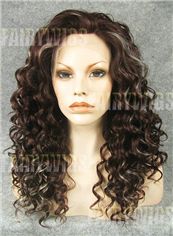 Super Smooth Long Brown Female Wavy Lace Front Hair Wig