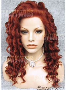 Special Cool Long Red Female Wavy Lace Front Hair Wig 20 Inch