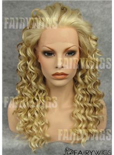 Sexy Long Blonde Female Wavy Lace Front Hair Wig 20 Inch
