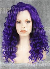 Mysterious Long Colored Female Wavy Lace Front Hair Wig 20 Inch