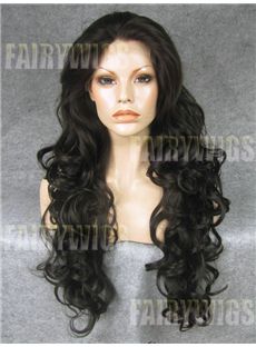 Prevailing Long  Female Wavy Lace Front Hair Wig 24 Inch