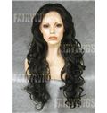Prevailing Long Sepia Female Wavy Lace Front Hair Wig 24 Inch