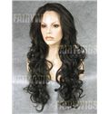 Prevailing Long Sepia Female Wavy Lace Front Hair Wig 24 Inch