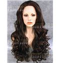 Delicate Long Brown Female Wavy Lace Front Hair Wig 22 Inch