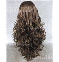 Sexy Long Brown Female Wavy Lace Front Hair Wig 24 Inch