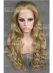 Unique Long Brown Female Wavy Lace Front Hair Wig 24 Inch