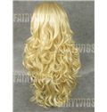 Super Smooth Long Blonde Female Wavy Lace Front Hair Wig