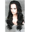 Unique Long Sepia Female Wavy Lace Front Hair Wig 20 Inch
