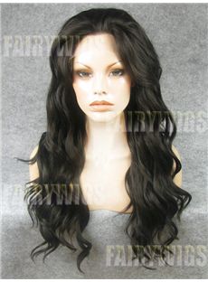 Sexy Long Sepia Female Wavy Lace Front Hair Wig 20 Inch