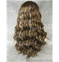 Simple Long Brown Female Wavy Lace Front Hair Wig 20 Inch