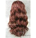 Attractive Long Red Female Wavy Lace Front Hair Wig 22 Inch