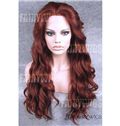 Impressive Long Red Female Wavy Lace Front Hair Wig 22 Inch