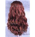 Impressive Long Red Female Wavy Lace Front Hair Wig 22 Inch