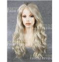 Pretty Long Blonde Female Wavy Lace Front Hair Wig 22 Inch