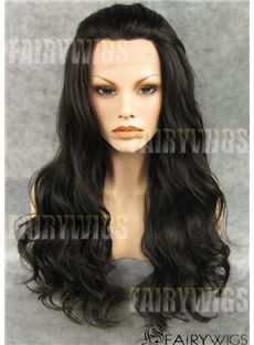 Trendy Long Sepia Female Wavy Lace Front Hair Wig 22 Inch