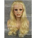 Personalized Long Blonde Female Wavy Lace Front Hair Wig 22 Inch