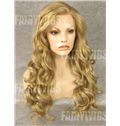 Prevailing Long Blonde Female Wavy Lace Front Hair Wig