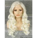 Cheap Long Blonde Female Wavy Lace Front Hair Wig 22 Inch