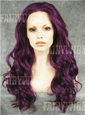 Gracefull Long Red Female Wavy Lace Front Hair Wig 22 Inch