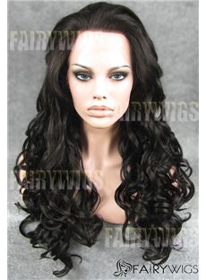 Sparkling Long  Female Wavy Lace Front Hair Wig 22 Inch