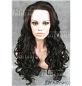 Sparkling Long Sepia Female Wavy Lace Front Hair Wig 22 Inch