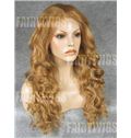 Wonderful Long Blonde Female Wavy Lace Front Hair Wig 22 Inch