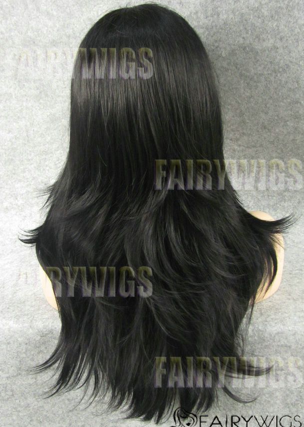 Sale Wigs Long Black Female Wavy Lace Front Hair Wig 22 Inch