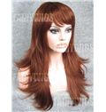 Sketchy Long Red Female Wavy Lace Front Hair Wig 22 Inch