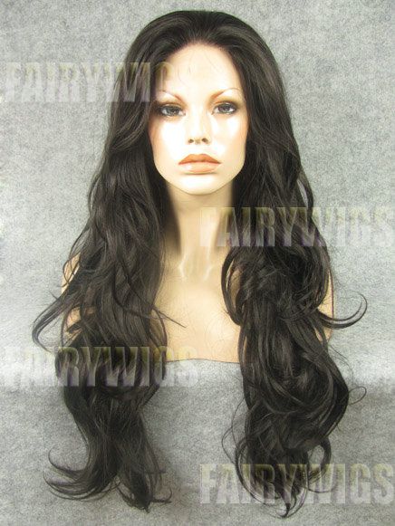 Best Long Sepia Female Wavy Lace Front Hair Wig 22 Inch