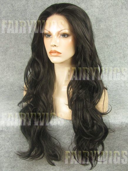 Best Long Sepia Female Wavy Lace Front Hair Wig 22 Inch