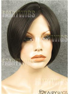 Shining Short  Female Straight Lace Front Hair Wig 12 Inch