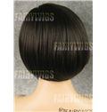 Shining Short Sepia Female Straight Lace Front Hair Wig 12 Inch