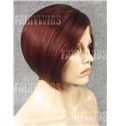 Chic Short Red Female Straight Lace Front Hair Wig 10 Inch