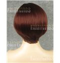 Chic Short Red Female Straight Lace Front Hair Wig 10 Inch
