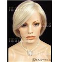 Online Short Blonde Female Wavy Lace Front Hair Wig 12 Inch