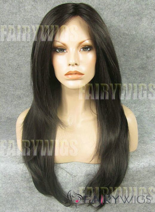 Perfect Long Sepia Female Straight Lace Front Hair Wig 22 Inch