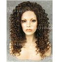 Sweety Medium Brown Female Curly Lace Front Hair Wig 18 Inch