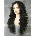 New Style Long Black Female Wavy Lace Front Hair Wig 22 Inch