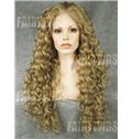 Impressive Long Blonde Female Wavy Lace Front Hair Wig 22 Inch