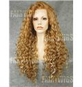 Stunning Long Blonde Female Wavy Lace Front Hair Wig 24 Inch