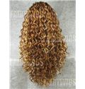Glitter Long Brown Female Wavy Lace Front Hair Wig 22 Inch