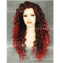 Hot Long Red Female Wavy Lace Front Hair Wig 22 Inch