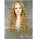Dainty Long Blonde Female Wavy Lace Front Hair Wig 24 Inch