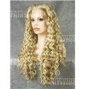 Noble Long Blonde Female Wavy Lace Front Hair Wig 22 Inch