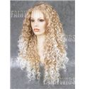 Glitter Long Blonde Female Wavy Lace Front Hair Wig 22 Inch