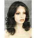 Classic Medium Sepia Female Wavy Lace Front Hair Wig 14 Inch