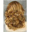 Medium Brown Female Wavy Lace Front Hair Wig 14 Inch