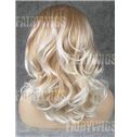 Stylish Medium Blonde Female Wavy Lace Front Hair Wig 14 Inch